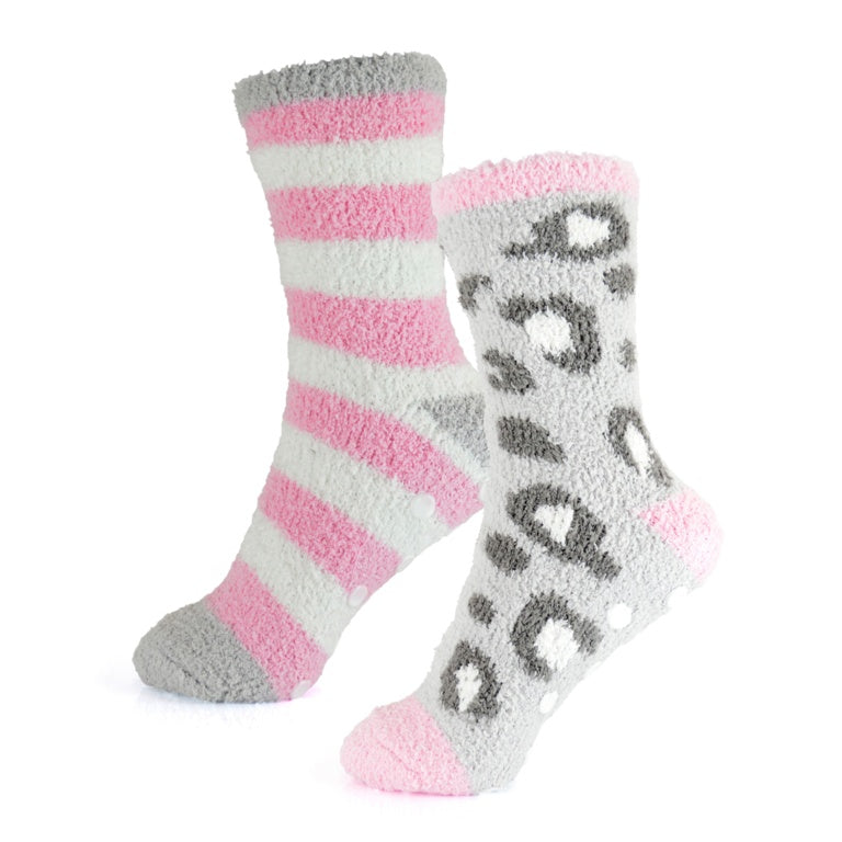 RJM Ladies Design Cosy Socks With Gripper