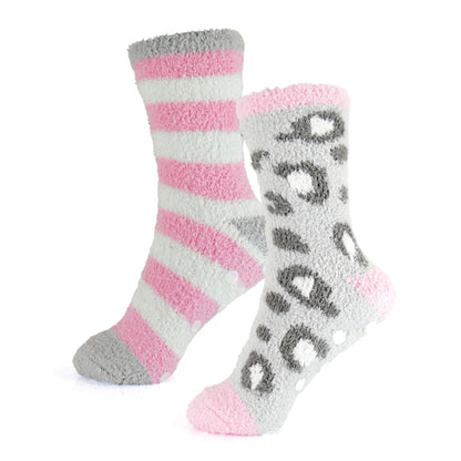 RJM Ladies Design Cosy Socks With Gripper