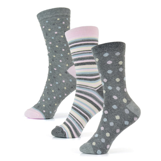 RJM Ladies Spot / Stripe Design Socks