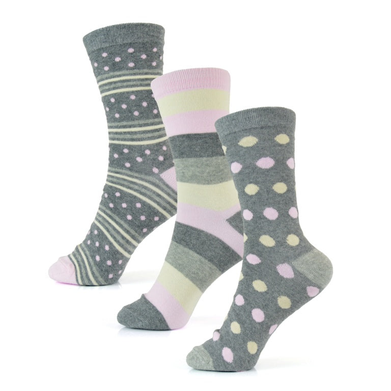 RJM Ladies Spot / Stripe Design Socks