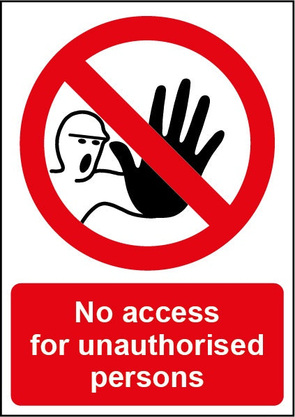 Smiths Architectural No Access Sign 148mmx210mm