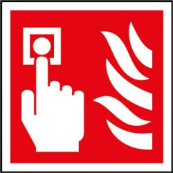 Signo de símbolo de alarma contra incendios de la placa de identificación de la casa