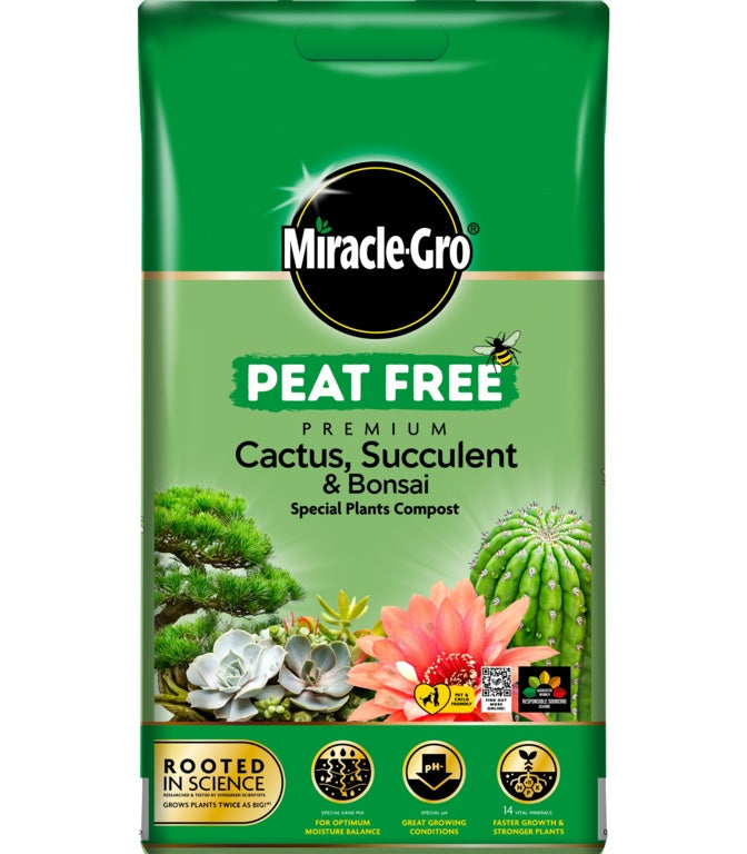 Miracle-Gro® Peat Free Cactus, Succulent & Bonsai Compost