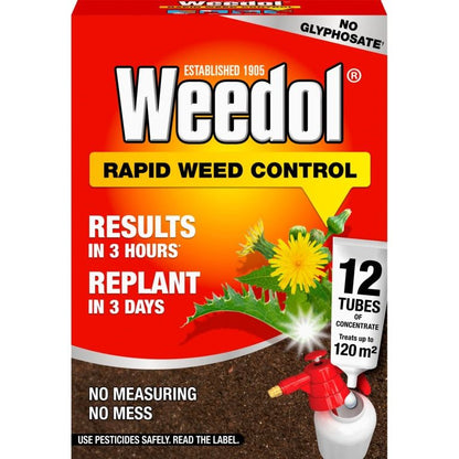 Weedol Rapid Weed Control Concentrate - 12 Tubes