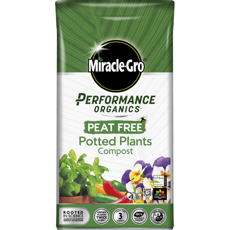 Abono orgánico para plantas en macetas sin turba Miracle-Gro® Performance