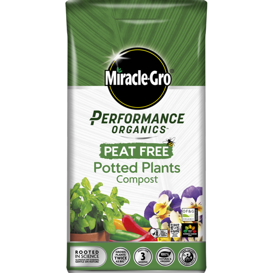 Abono orgánico para plantas en macetas sin turba Miracle-Gro® Performance