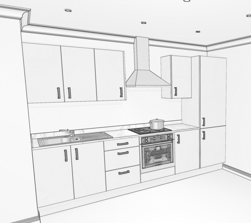 Evo Kitchen Devlin Kitchen Straight Option