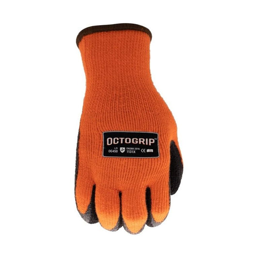 Octogrip 10g Winter Fleece Lined Glove with Foam Latex Palm