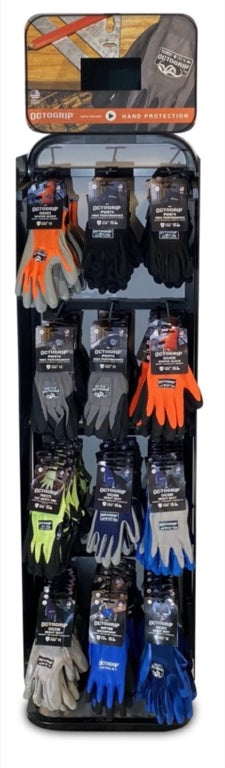 Présentoir de stock et de stand de mélange de gants Octogrip