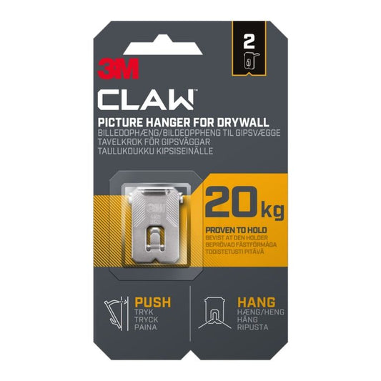 3M Claw Drywall Picture Hanger 20kg
