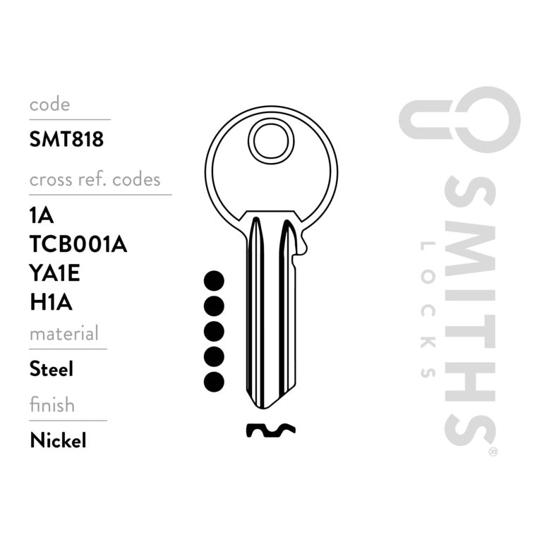 Smiths Locks Yale 5 Pin Cylinder Key Blanks