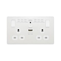 BG 13a 2g Plastic Switched Socket With Wifi & USB