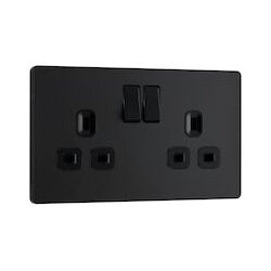 BG 13a 2g Plastic Switched Socket