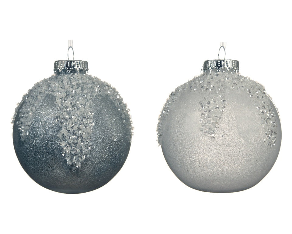 Kaemingk Shatterproof Bauble Ice Ice Top