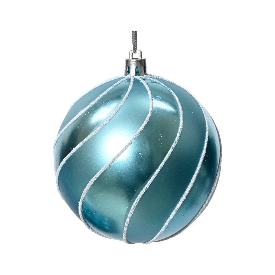 Kaemingk Shatterproof Matt Glitter Bauble 8cm