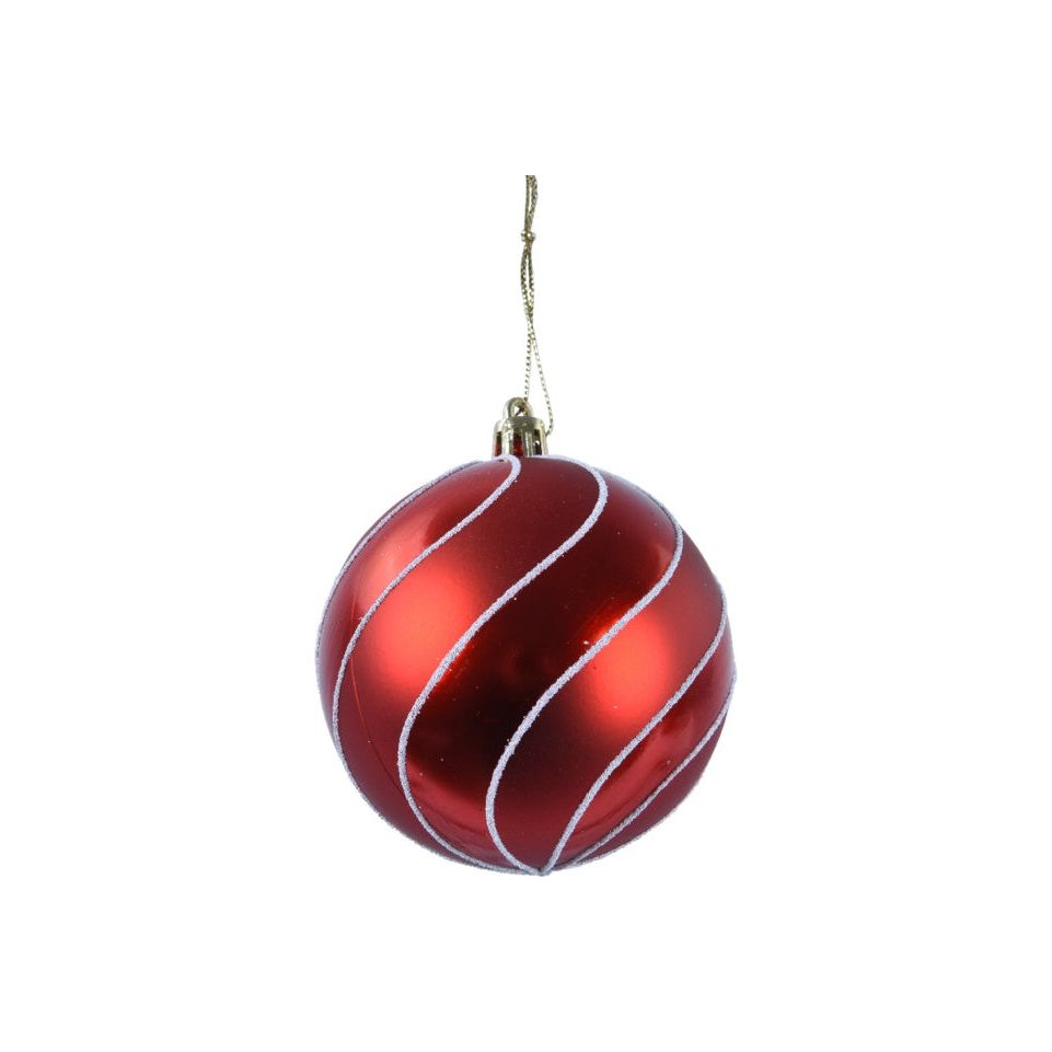 Kaemingk Shatterproof Matt Glitter Bauble 8cm