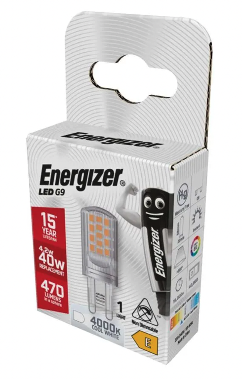 Energizer LED G9 470lm 4000k Cool White