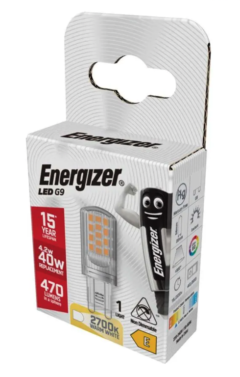 Energizador LED G9 470lm 2700k Blanco Cálido