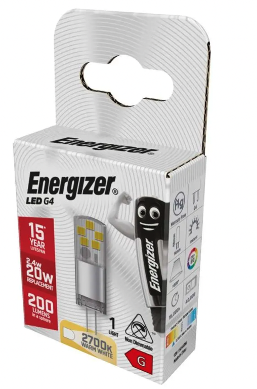 Energizer LED G4 215lm 2700k Warm White