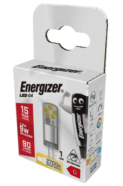 Energizador LED G4 90lm 2700k Blanco Cálido