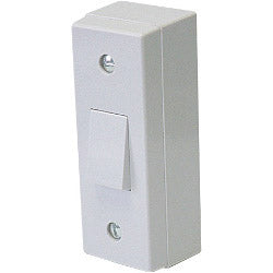 Dencon 6A, 1 Gang 2 Way Architrave Switch with Mounting Box