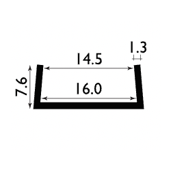 Clip negro de plástico Easyfix en bordes planos