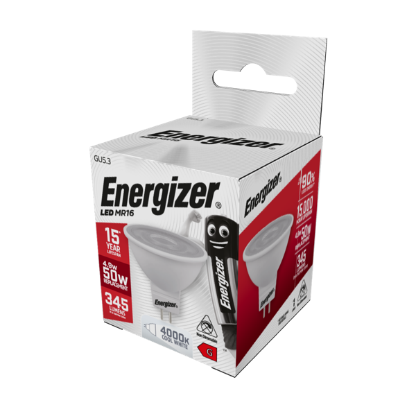 Energizer LED GU 5.3 MR16 3000k Blanc Chaud