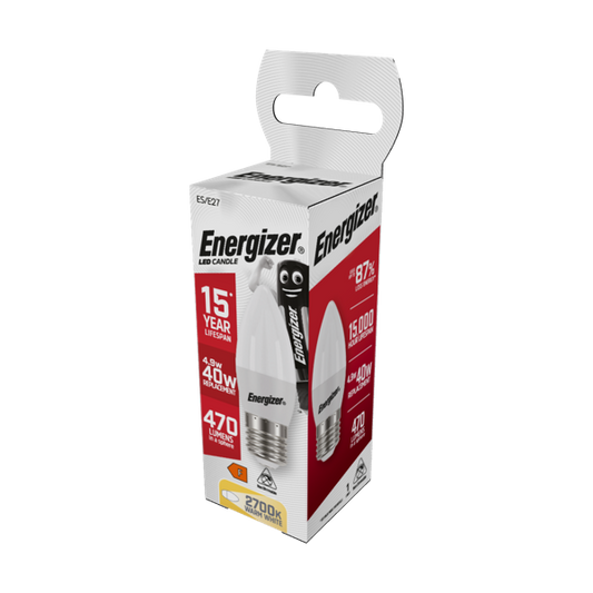 Energizer LED Candle ES E27 2700k Warm White