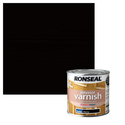 Ronseal Interior Varnish Satin 250ml Ebony