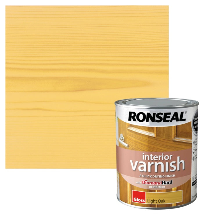 Ronseal Interior Varnish Gloss 750ml Light Oak