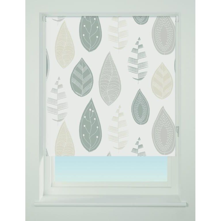 Universal Pattern Blackout Roller Blind Leaf Natural