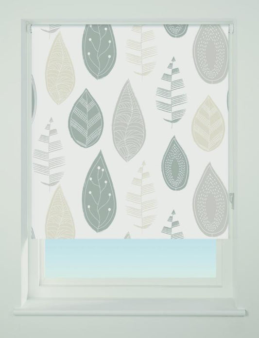 Universal Pattern Blackout Roller Blind Leaf Natural