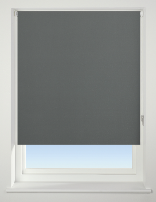 Universal Blackout Roller Blind Charcoal