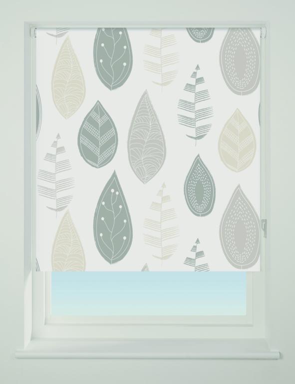 Universal Pattern Black Out Roller Blind Leaf Neutral