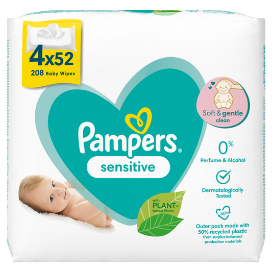 Pampers Baby Wipes 4 x 52