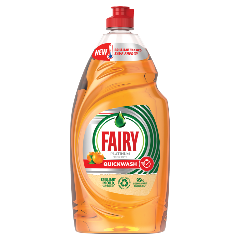 Detergente líquido Fairy Platinum Quick Wash 820ml