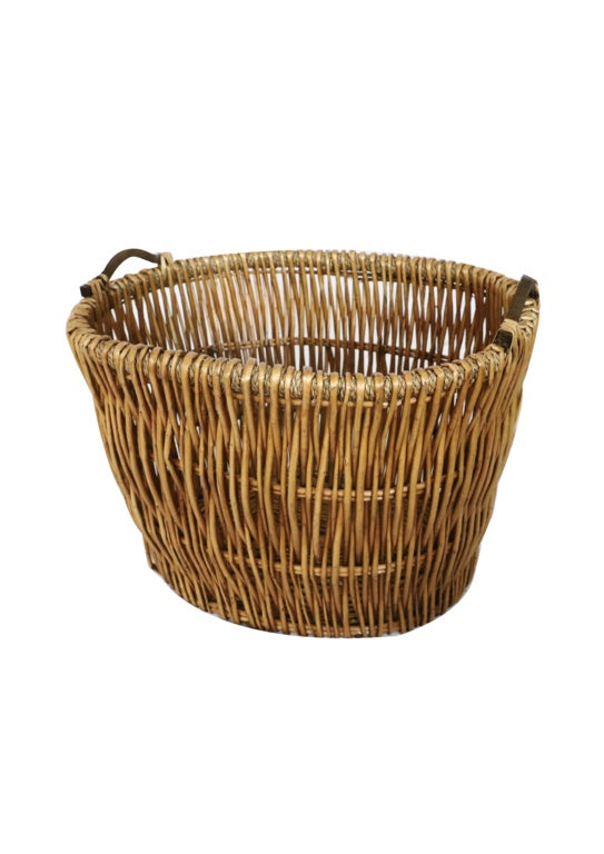 Hearth & Home Wooden Handle Oval Log Basket