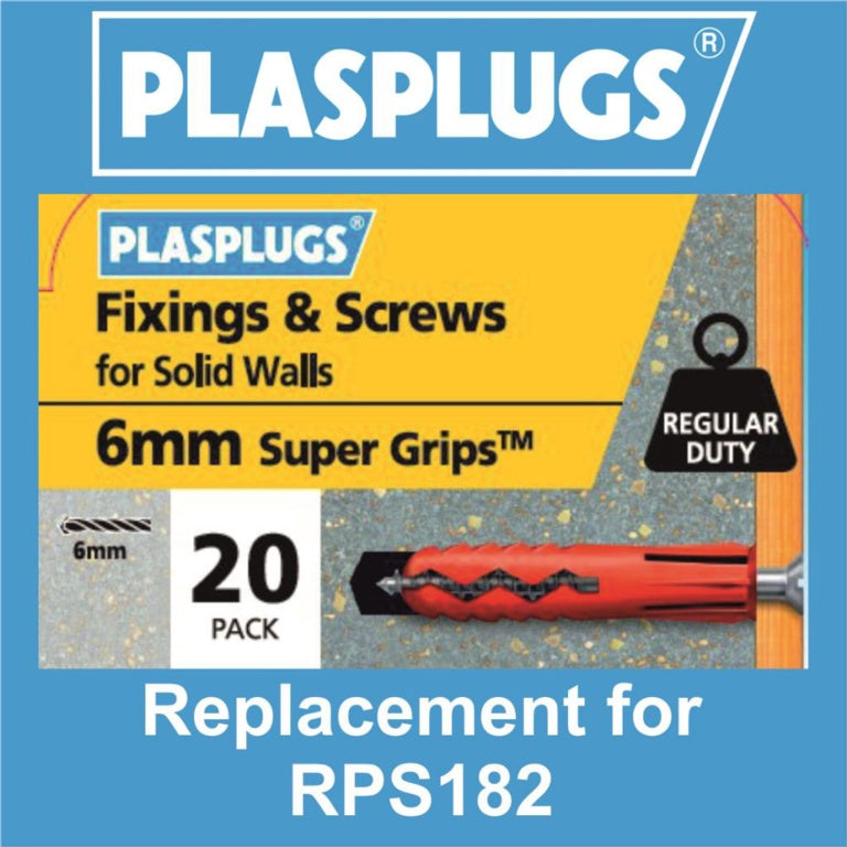 Plasplugs Fijaciones Super Grip Rojas 6mm