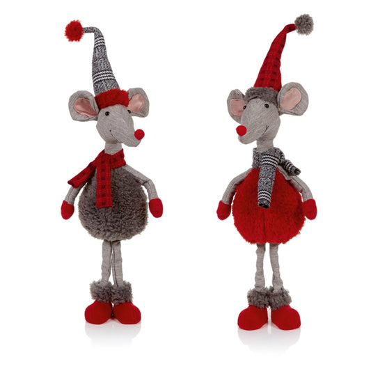 Premier Red Grey Standing Mouse