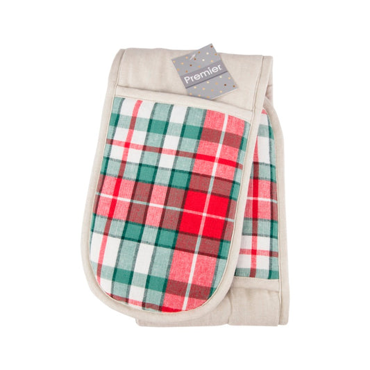 Premier Tartan Double Oven Gloves