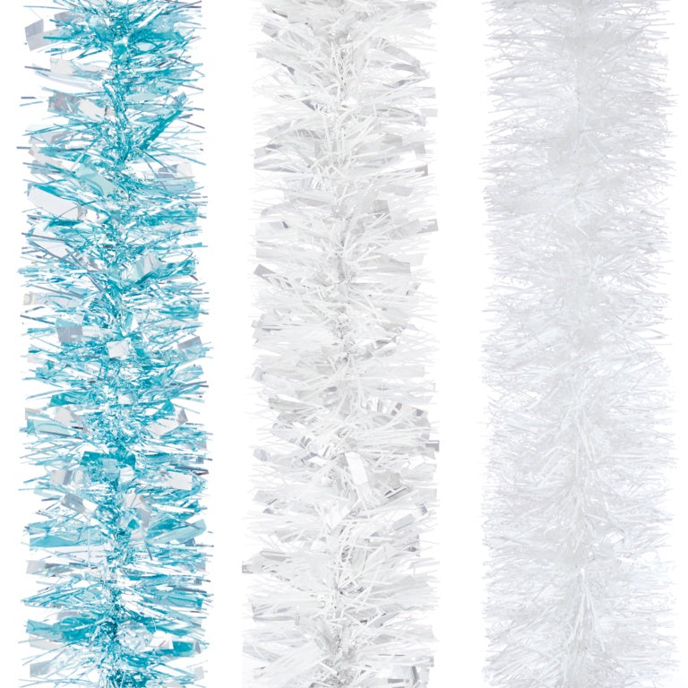 Premier Silver Aqua Mix Chunky Tinsel