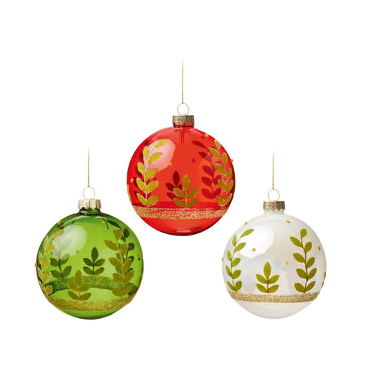 Premier Christmas Leaf Stem Ball