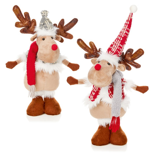 Premier Standing Reindeer Plush Assorted