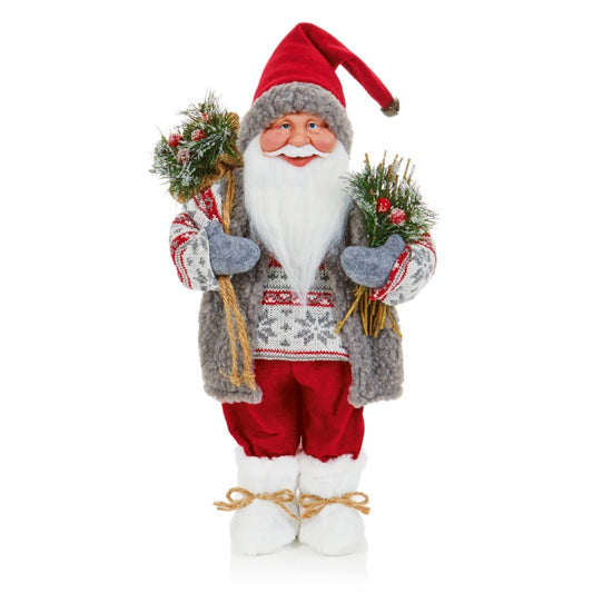 Premier Nordic Noel Plush Santa 40cm