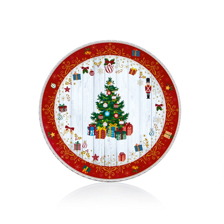 Premier Red With Christmas Border Charger Plate