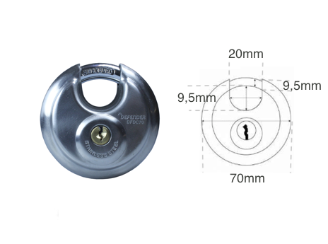 Defender Discus Padlock