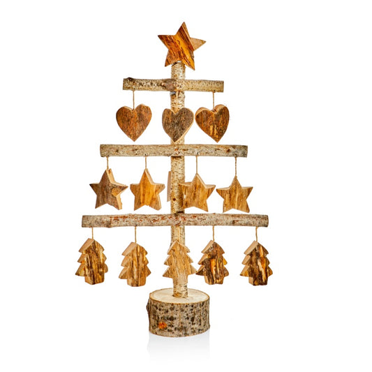 Premier Wood Tree With Chunky Decorations