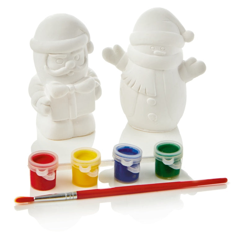 Premier Paint Your Own Ceramic Santa & Snowman