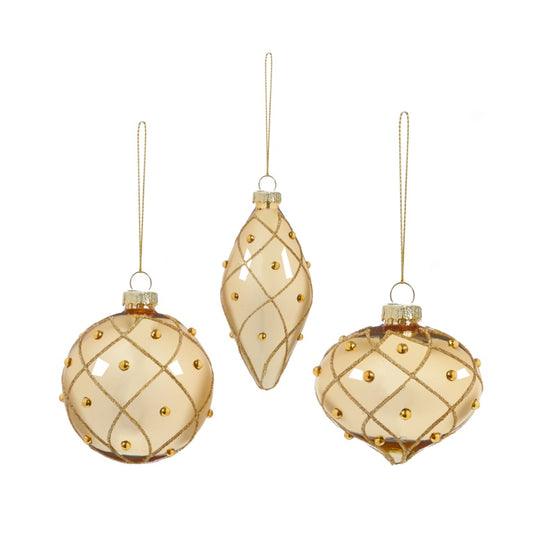 Premier Shiny Champagne Gold Bauble