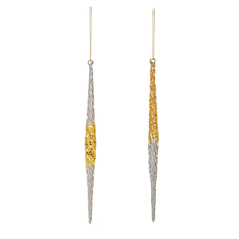 Premier Clear Gold Crystal Twist Hanging Decoration